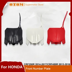 OTOM Motorcycle Number Plate Front Plastic Fender Cover Fairing For HONDA CRF250R CRF450R Motocross Pit Dirt Bike Accessories