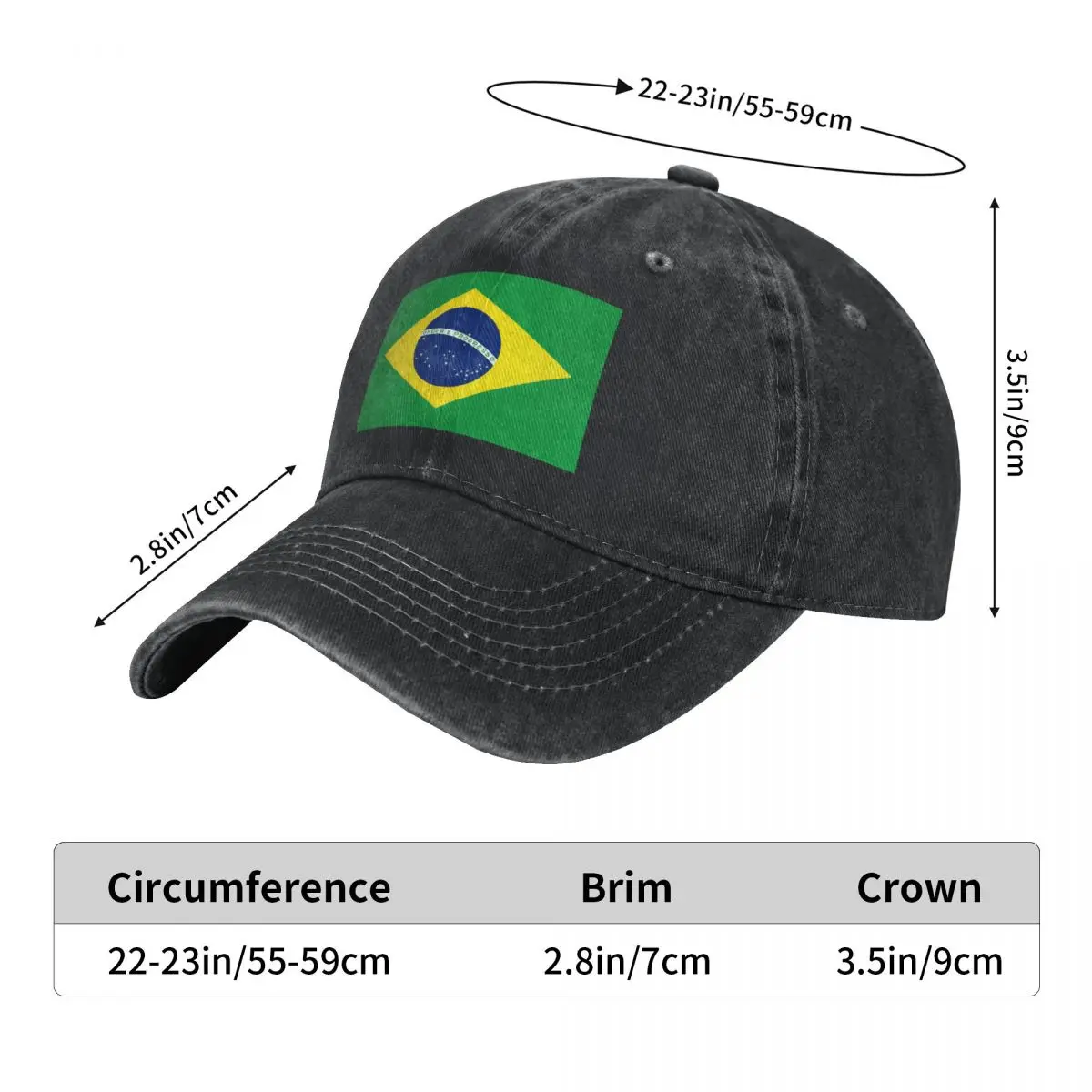 Brazil Flag Baseball Cap Portugal Green Streetwear Unisex Teens Trucker Hat Sun-Proof Outdoor Gym Snapback Cap Gift