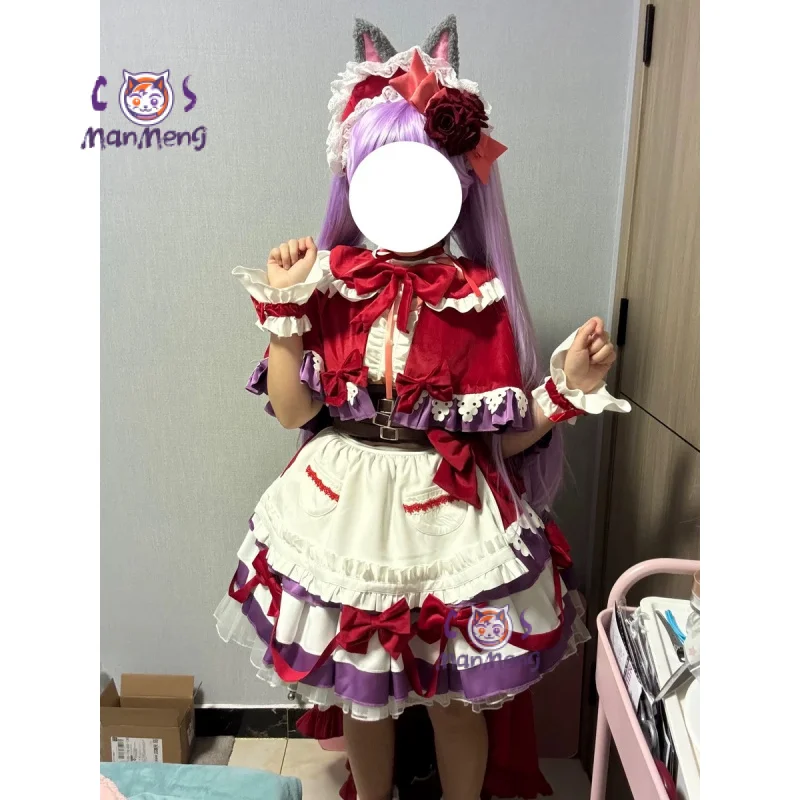 Pripara Manaka Laala cosplay 10th Anniversary Christmas red lolita dress Anime costume party gift girl accessories sweet new set - view 3