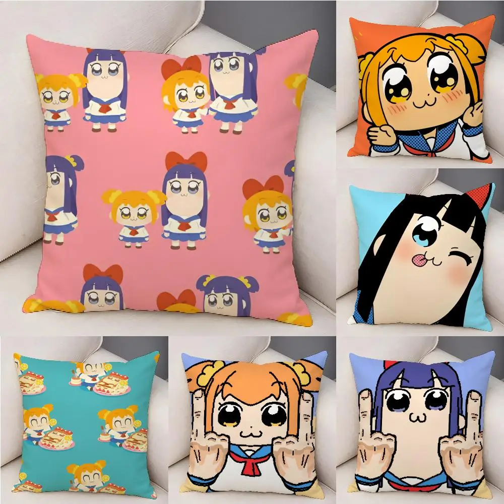 Anime Pop Team E-Epic Cushion Cover Plush Decorative Pillow Case With Hidden Zipper Fashion Room Decor For Home