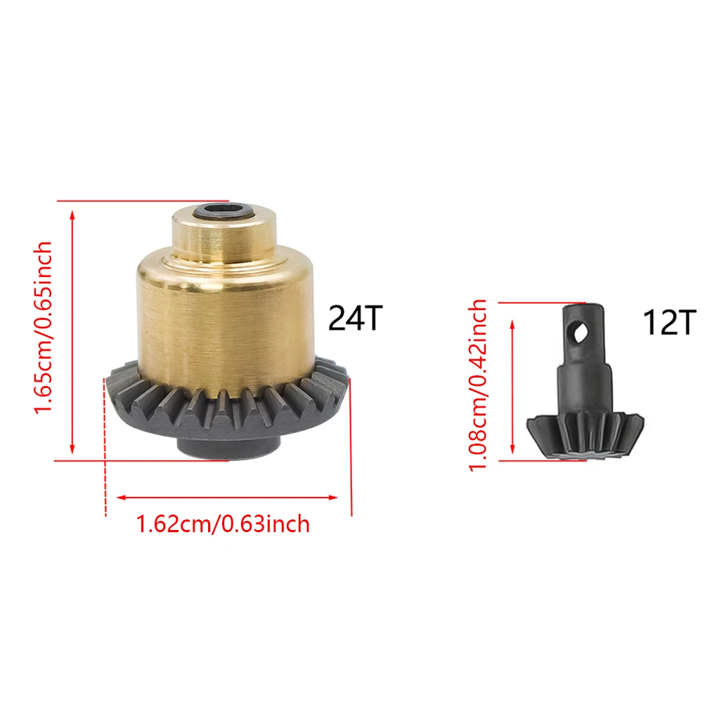 RCGOFOLLOW Front Rear Axle Hardened Differential Gear Set For 1/24 FMS FCX24 POWER WAGON FCX18 1/12 FJ45 MAX Smasher Parts