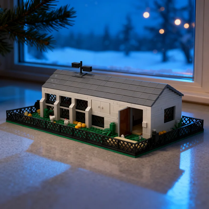 

500pcs MOC Town The Chicken Coop Model Building Blocks Construction Toys DIY Creative Festival Gift Idea Brick Education