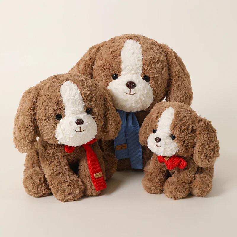

20-50cm Cartoon Beagle Dog Plush Toys Kawaii Stuffed Animal Pet Puppy with Scarf Plushies Dolls Soft Kids Toys for Girls Gifts