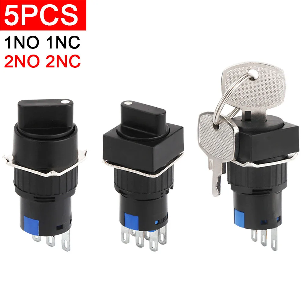 

5 шт. LA16-11Y/21/16 мм кнопочный переключатель с отверстием 3-контактный 6-контактный двухступенчатый триступенчатый самоблокирующийся открывающийся 16 мм 3-контактный с ключевым переключателем