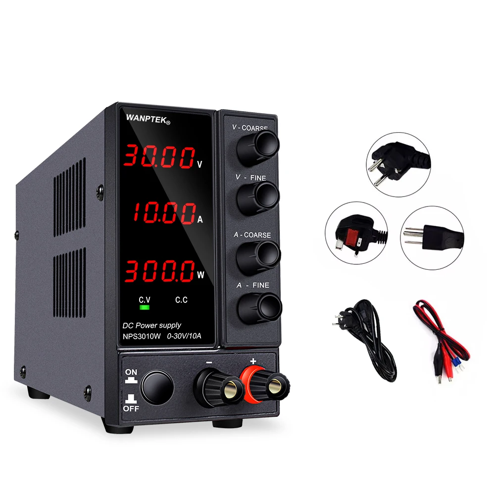 Wanptek Adjustable DC power supply 30V 10A 60V 5A Lab Bench Power Source Stabilized Power Supply Voltage Regulator Switch 220V