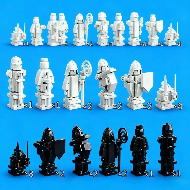 76392 معالج الشطرنج اللبنات ماجيك التحدي النهائي لعبة تفاعلية فارس لعب الأدوار الطوب 876 قطعة اللعب هدايا عيد الميلاد
