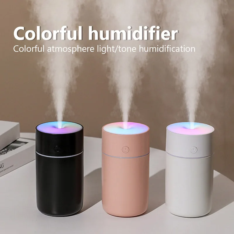 1200mAh Colorful Portable Air Humidifier Ultrasonic Cool Mist Sprayer Home Car Office Mini USB Charging Cordless Aroma Diffuser