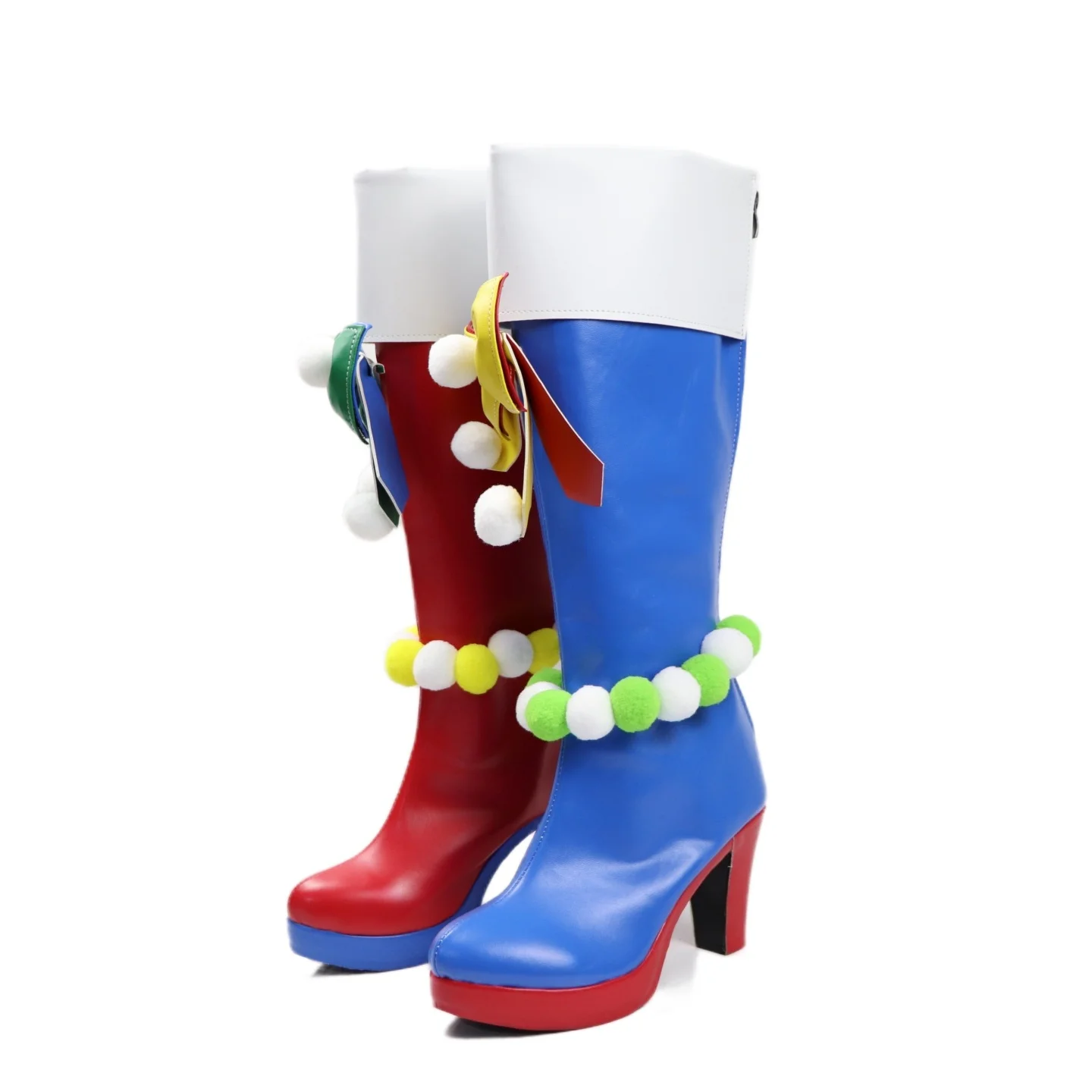 미레이 미나미 코스프레 신발 로리타 컬러풀 부츠 애니메이션 프리파라 신발 할로윈 파티 여성 소녀용