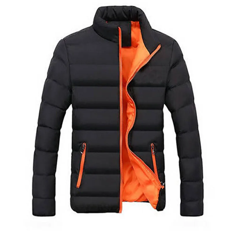 Mens Outdoor Casual Cotton Jackets Men Outwear Outfits Pockets jaquetas Men Winter Stand Collar Warm Slim Parkas Coat MY775