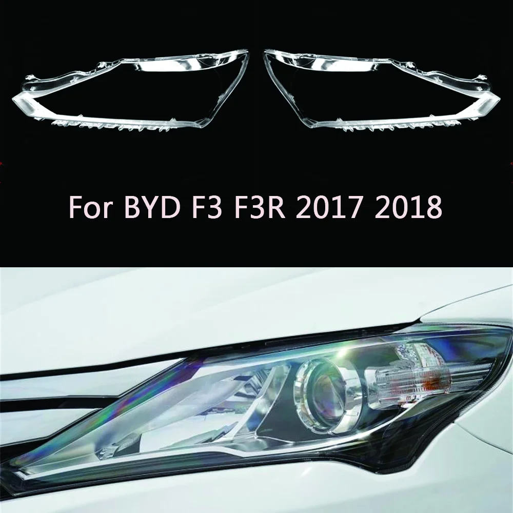 

Glass Headlamp Cover Headlight Transparent Lampshade Cover Shell Replace Original Lampshade For BYD F3 2017 2018