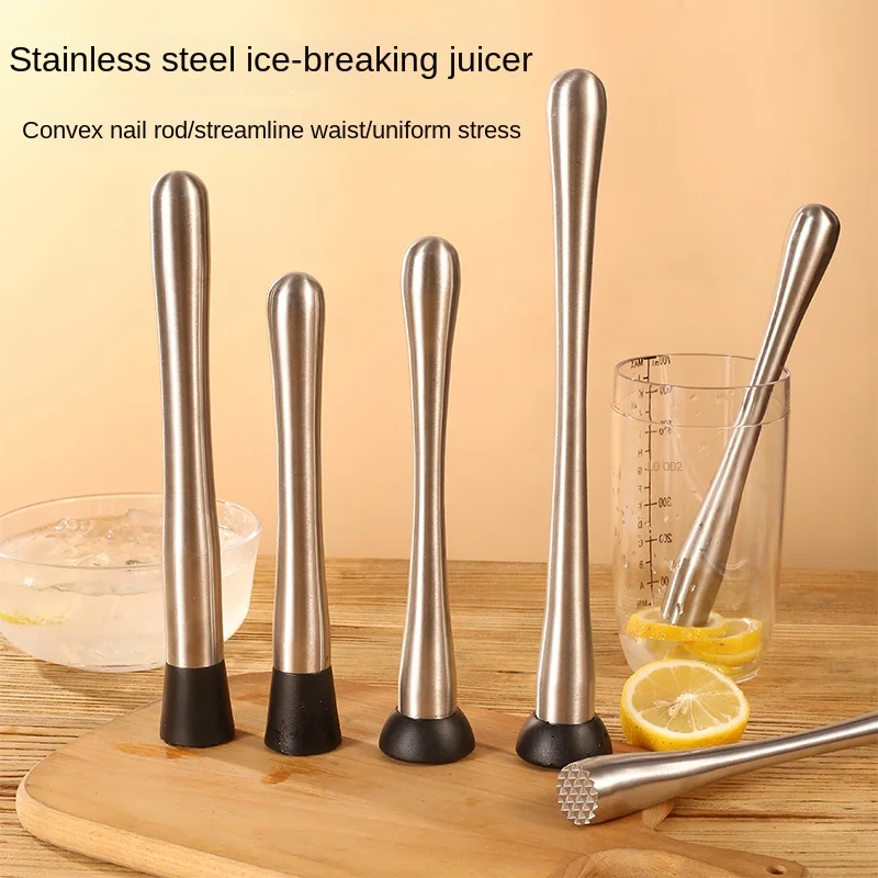 Crushed popsicle batter hits lemon hammer, snow cup, stainless steel fruit press ice hammer