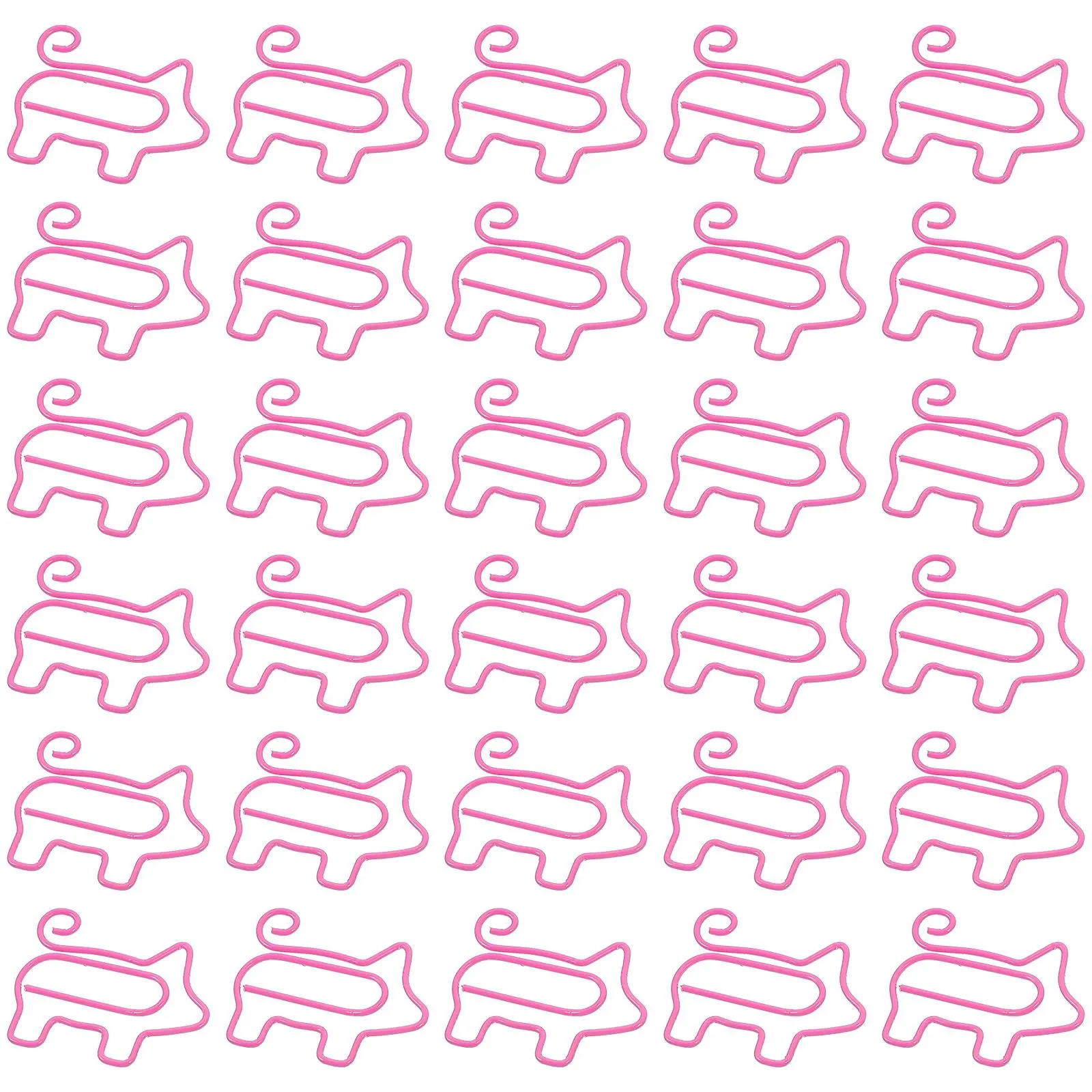 

50 Pcs Pink Office Supplies Bookmark Paper Clips Jumbo Bookmarks Cartoon Colorful Metal