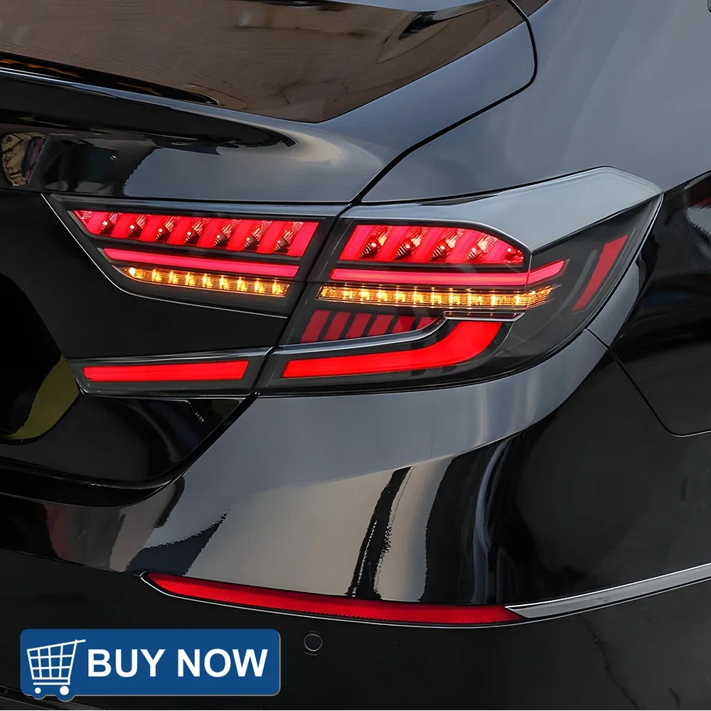 

Авто задние фонари для Honda Accord 2018-2021, светодиодные автомобильные задние фонари в сборе, обновление в стиле Audi, динамические аксессуары для задних фонарей