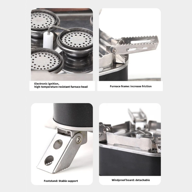 التخييم موقد قابل للطي الشعلات جيب نزهات طباخ غاز الظهر موقد للطي تجهيزات المطابخ في الهواء الطلق يسهل حملها 24BD