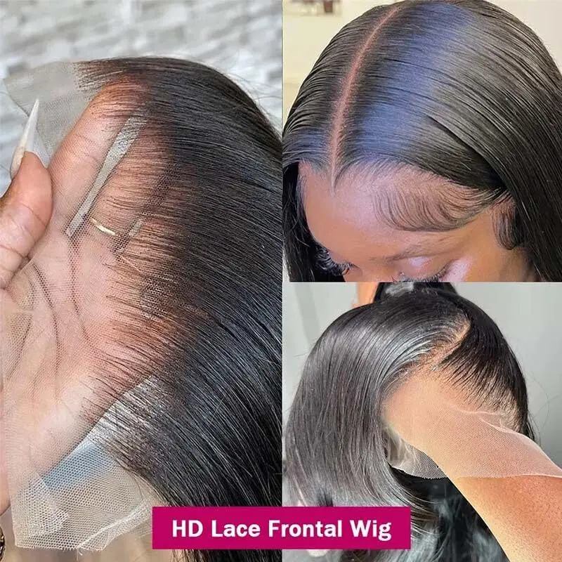 30 34 Polegada 13x4 osso em linha reta frente do laço perucas de cabelo humano brasileiro 13x6 em linha reta hd peruca frontal do laço 5x5 perucas de fechamento para mulher