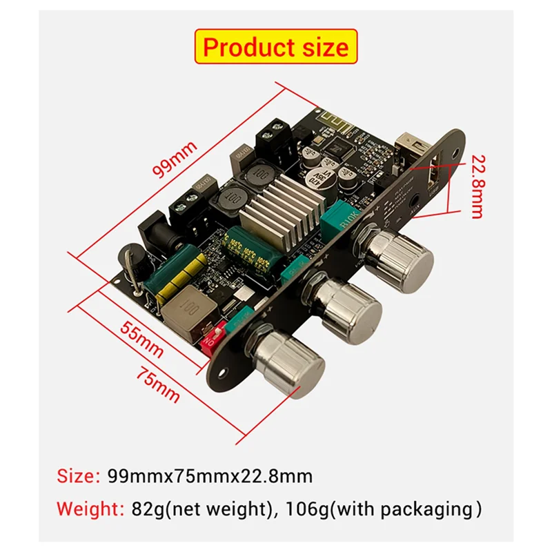 【Superdeals】 부스트 모노 100W Bluetooth 증폭기 보드가 포함된 4X ZK-1001U 고음 및 저음 TWS 야외 DIY 스피커 TPA3116