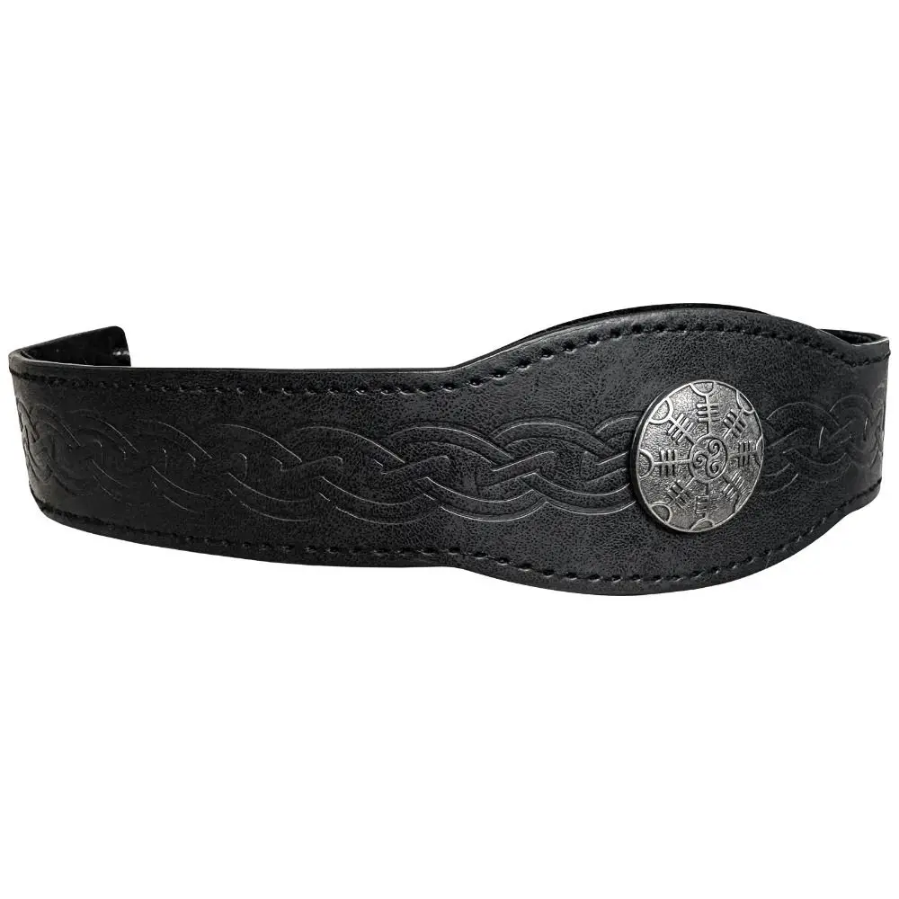 Diadema de Cuero PU con Remaches, Corona Medieval para Disfraces de Halloween, Diadema con Corona de Rey para Mujer