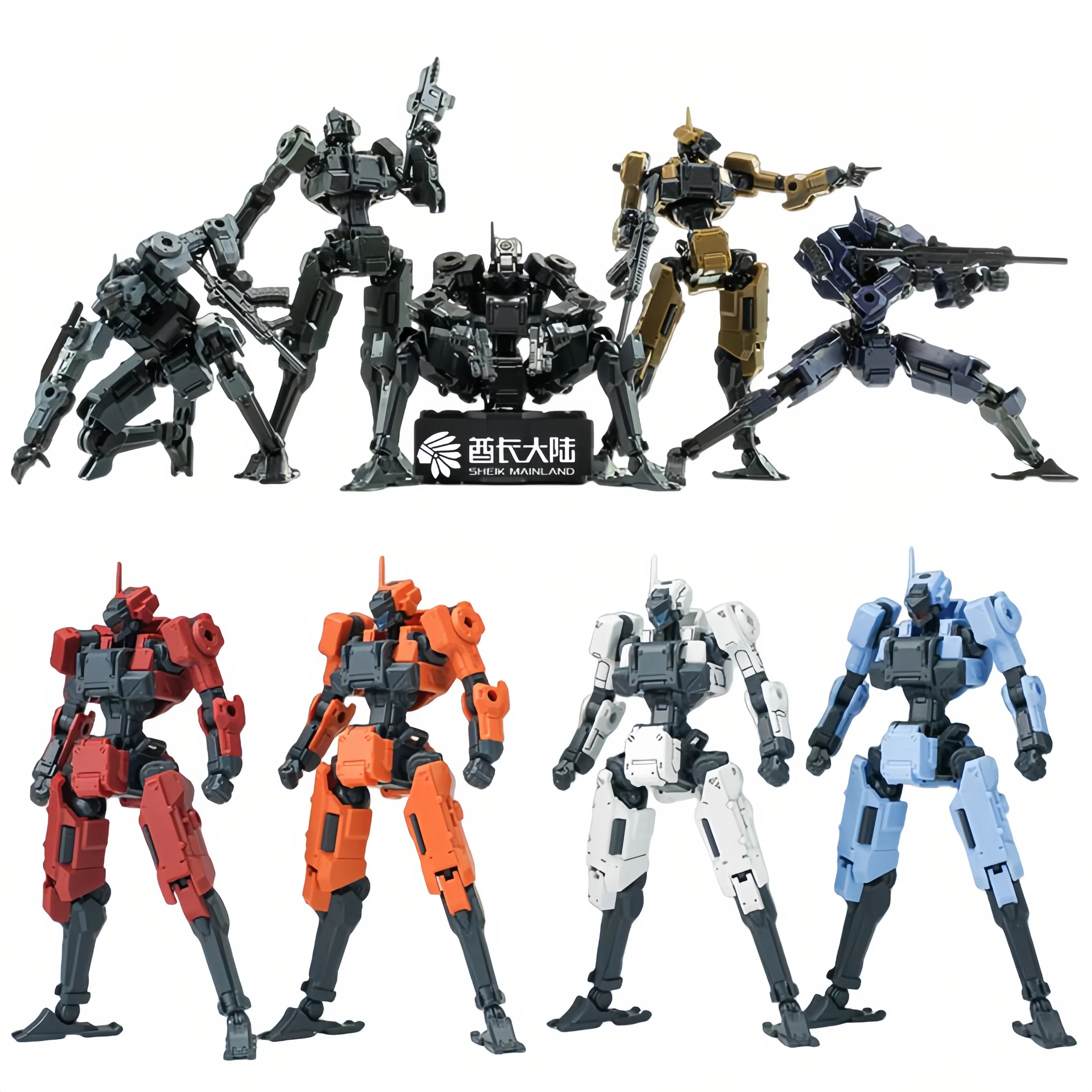 SHEIK MAINLAND 3MIN-A Series 1/18 2 Pieces Per Box Standard Wolf Squad Figures Assembled Model Toys Collection Gifts