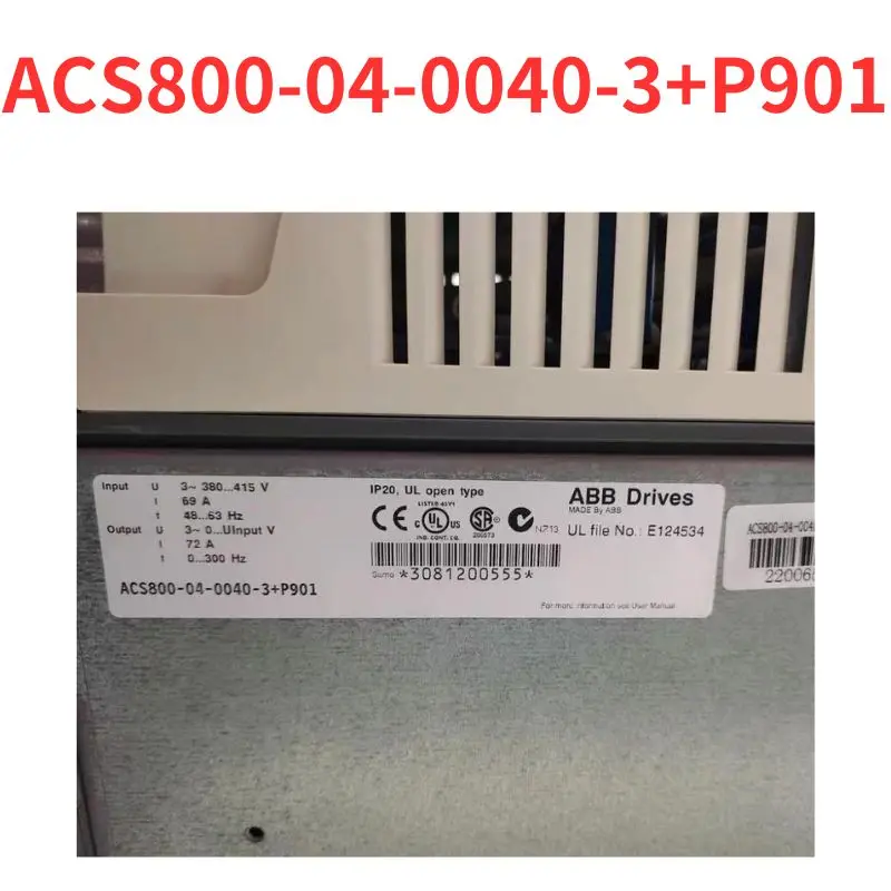 Second-hand    ACS800-04-0040-3+P901   inverter   test  OK     Fast Shipping