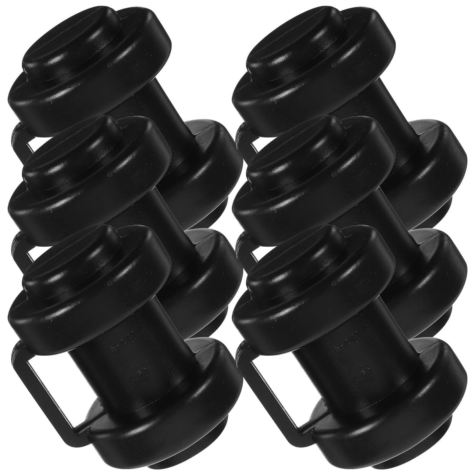 

6pcs Black Trampoline Protective Caps Durable Plastic Cover for Poles Safety Replacement Parts Kids Bounce Accessories