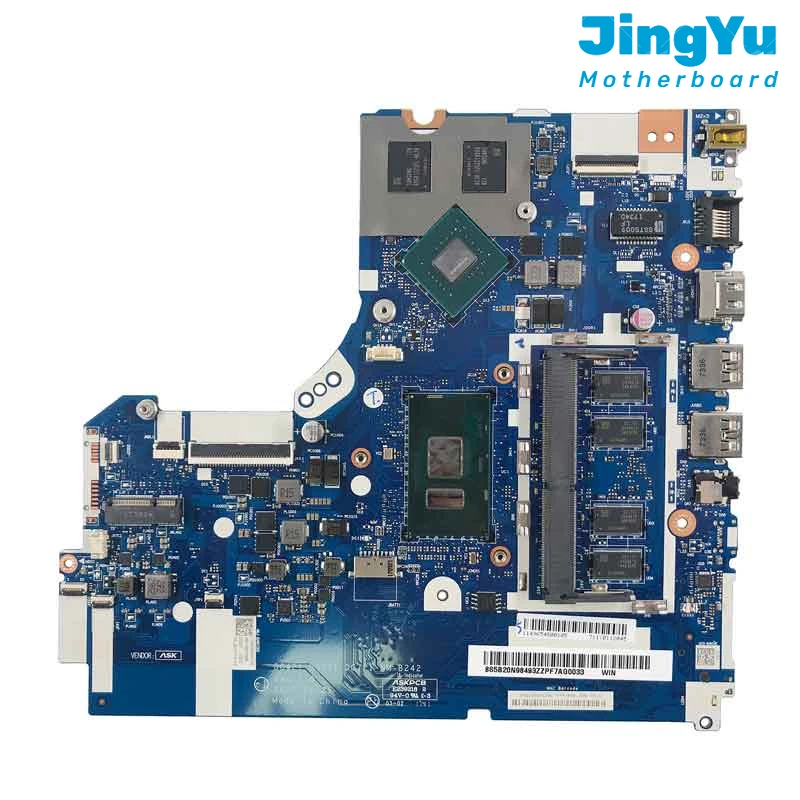 For Lenovo IdeaPad 320-15IKB Motherboard NM-B242 Mainboard with CPU I3-7100U 4G 100% Tested Ok