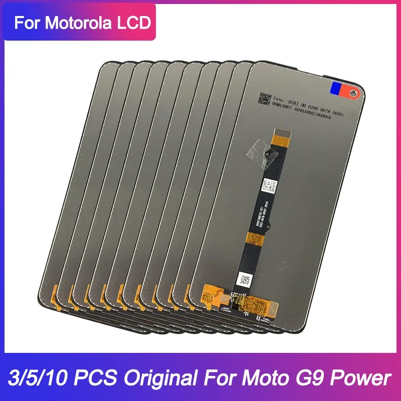 Pop atacado 3/5/10 pçs lcd original para motorola moto g9 power XT2091-3 XT2091-4 xt2091 display lcd reparação da tela de toque digiti