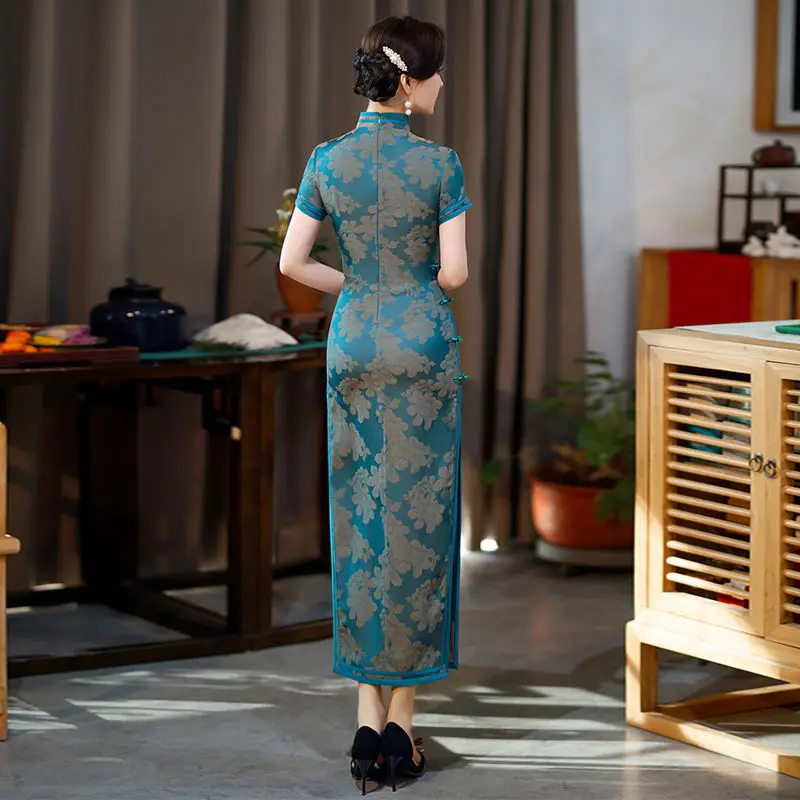 Традиционный китайский Чонсам Yourqipao, длинное улучшенное женское элегантное вечернее платье для матери невесты, 2023