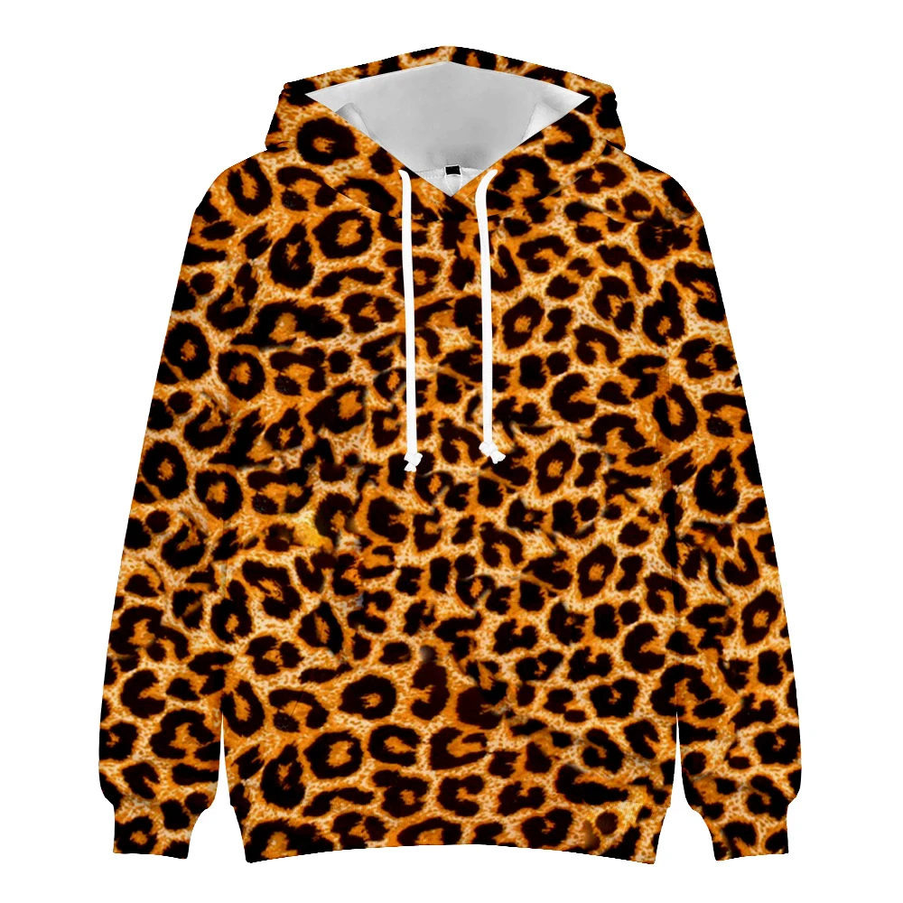 Hoodies Leopard impressos em 3D para casais, moletom com capuz para mulheres e homens, calça casual, roupa de Harajuku, roupas de animais