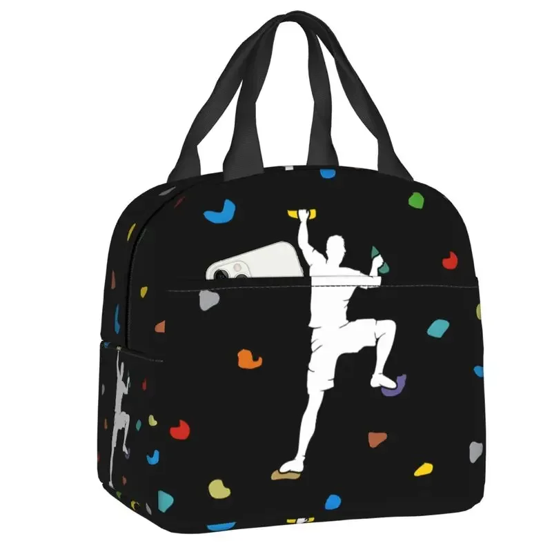 Bouldering Rock Climbing Wall Lunch Bag Climber Gift Cooler Thermal Insulated Lunch Box For Women Kids Work School Picnic