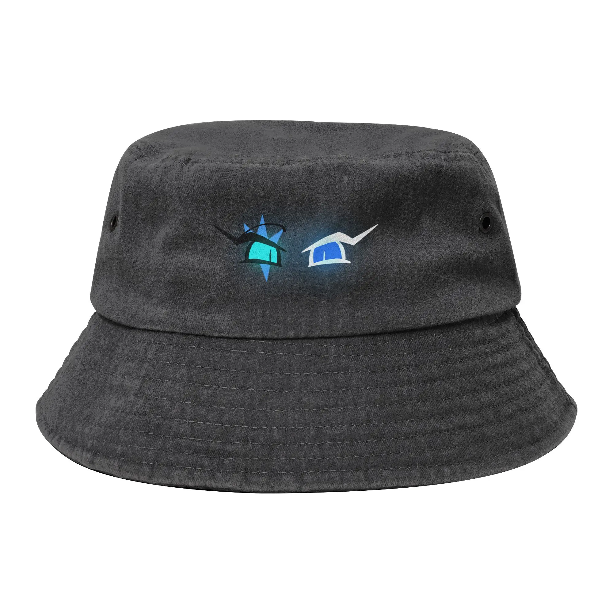 Shadow Milk Cookie Run Kingdom Bucket Hat for Women Men Beach Cute Cartoon Anime Distressed Denim Sun Hat Fishing Fisherman Hats