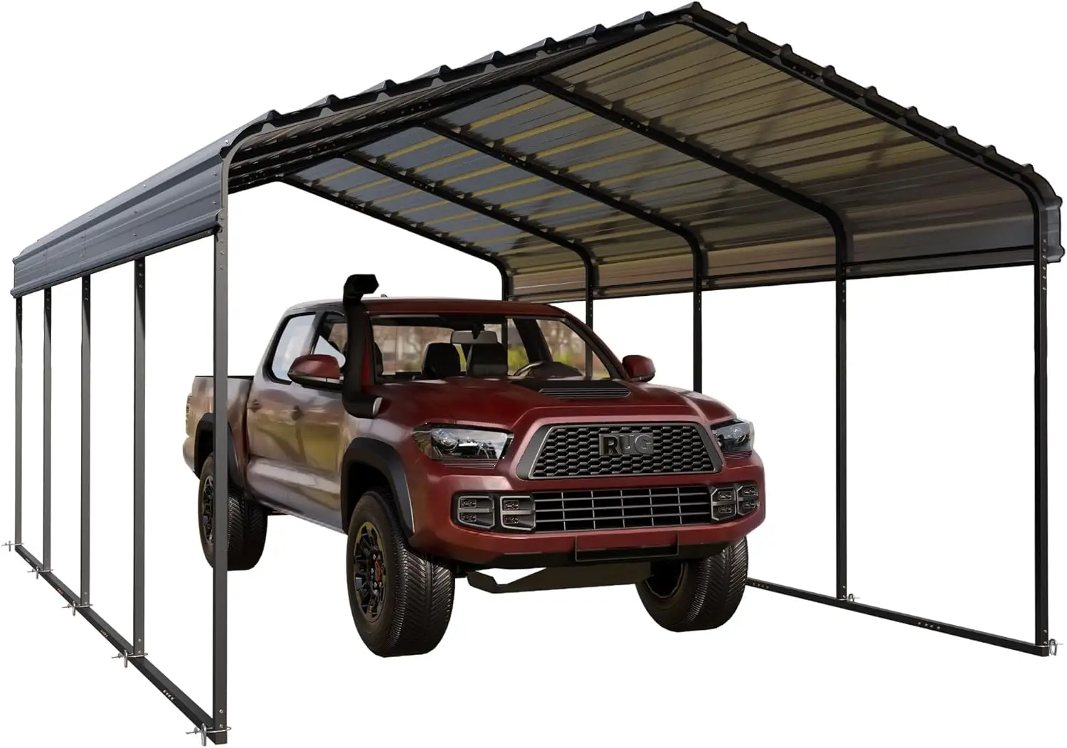 12 X 20 Ft Carport Metal Carports with Galvanized Steel Roof, for Cars, Boats, and Tractors. Sturdy Heavy Duty Metal Carport