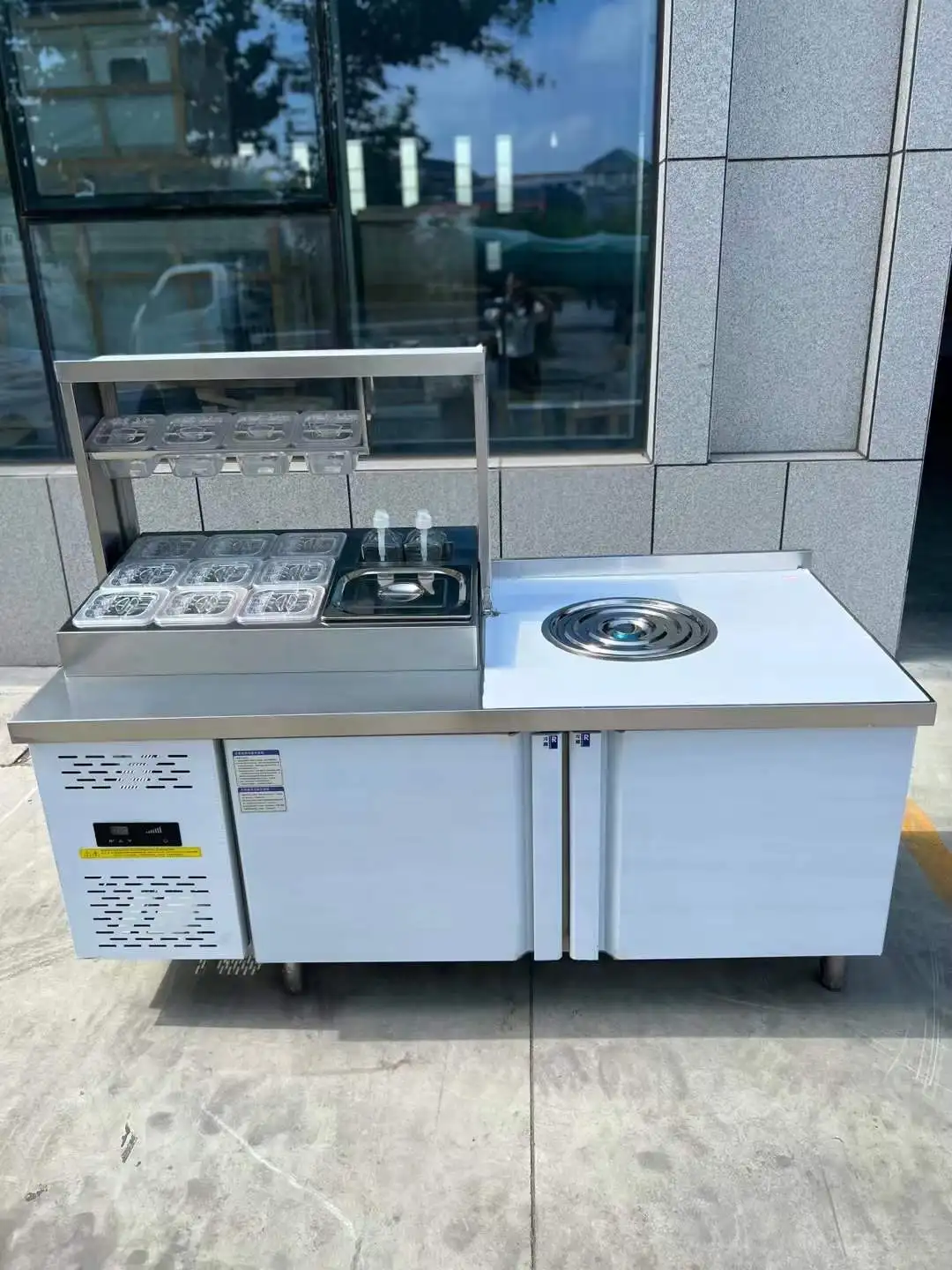 Hotel Restaurant Milk Tea Shop Use Stainless Steel Electric Multifunctional Customized Counter Bar Cocktail Station 1500W