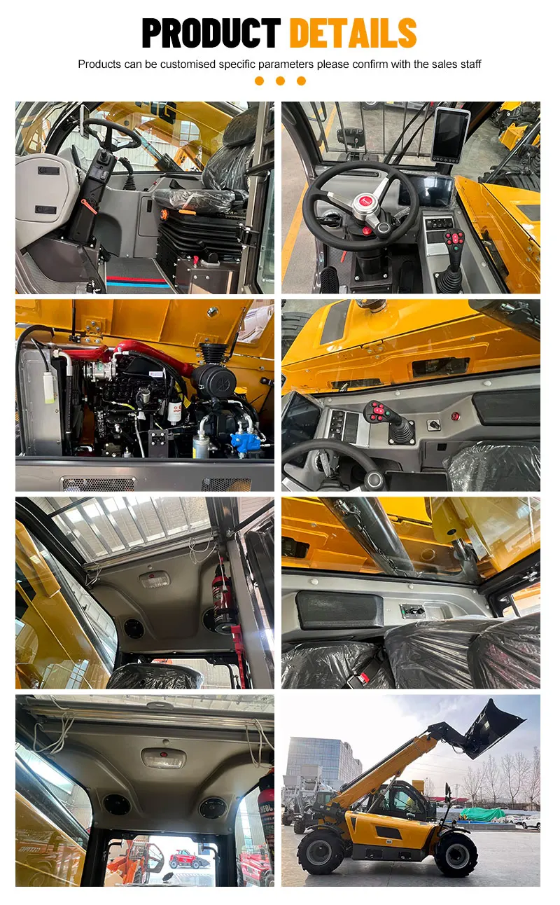 Lastabhängiger Kompakt-Teleskoplader mit Hydraulischem Antrieb, 3,5 Tonnen, für Bau, Landwirtschaft und Lagerhäuser – Detail 5