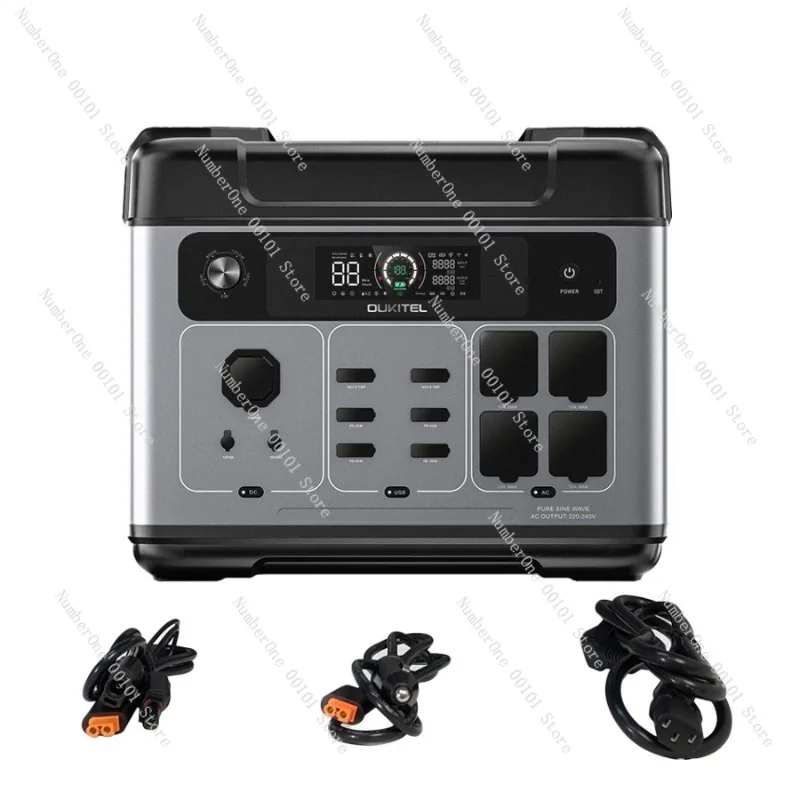 2400W Back up Power Station US EU Stock 2048Wh Portable Solar Generator Home