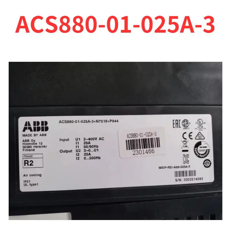 

Second-hand ACS880-01-025A-3 inverter test OK Fast Shipping