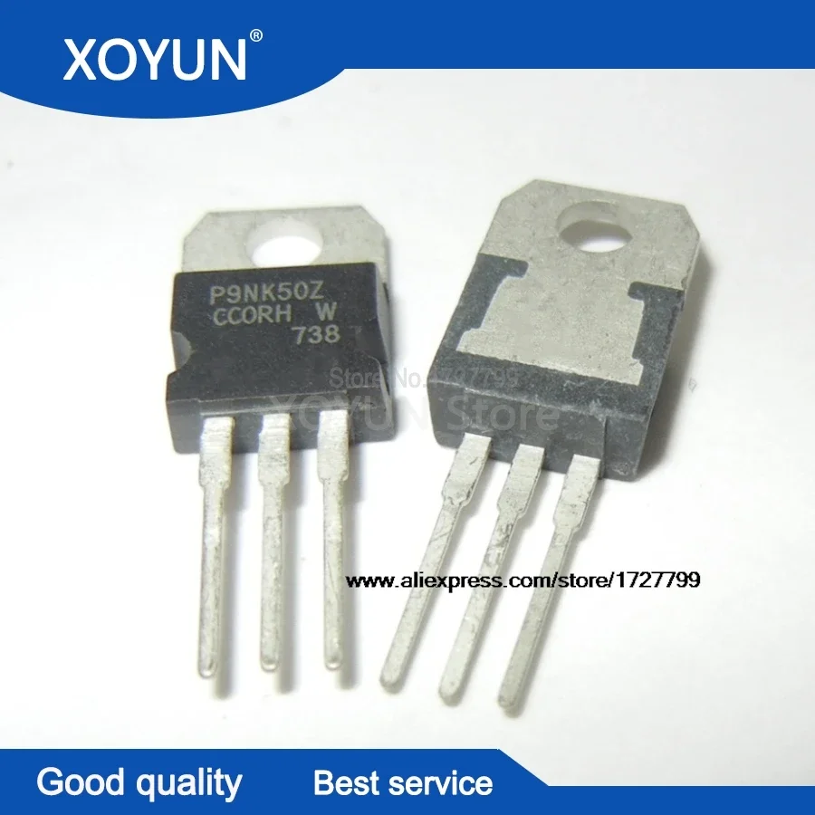 10PCS P9NK50Z STP9NK50Z TO-220 500V 7.2A