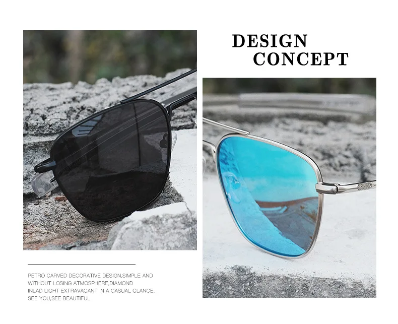 Retro Sonnenbrille Männer Metall Rahmen Polarisierte Objektiv Sonnenbrille Männliche Klassische Fahren Pilot Marke Design Anti-Glare Sonnenbrille UV400 – Detail 4