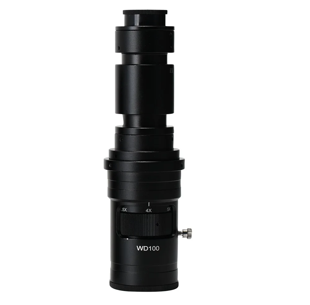 HAYEAR Depth of Field HD 200X/400X Continuous Variable Zoom C-Mount Lens for Industrial Microscope Camera Eyepiece Magnifier