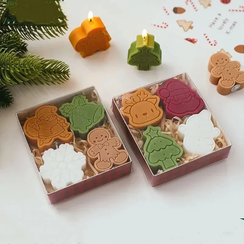 Kreative Weihnachten Schneemann Lebkuchenmann Weihnachten Kerze Aromatherapie Geschenk Set Home Dekoration Geburtstag Geschenke