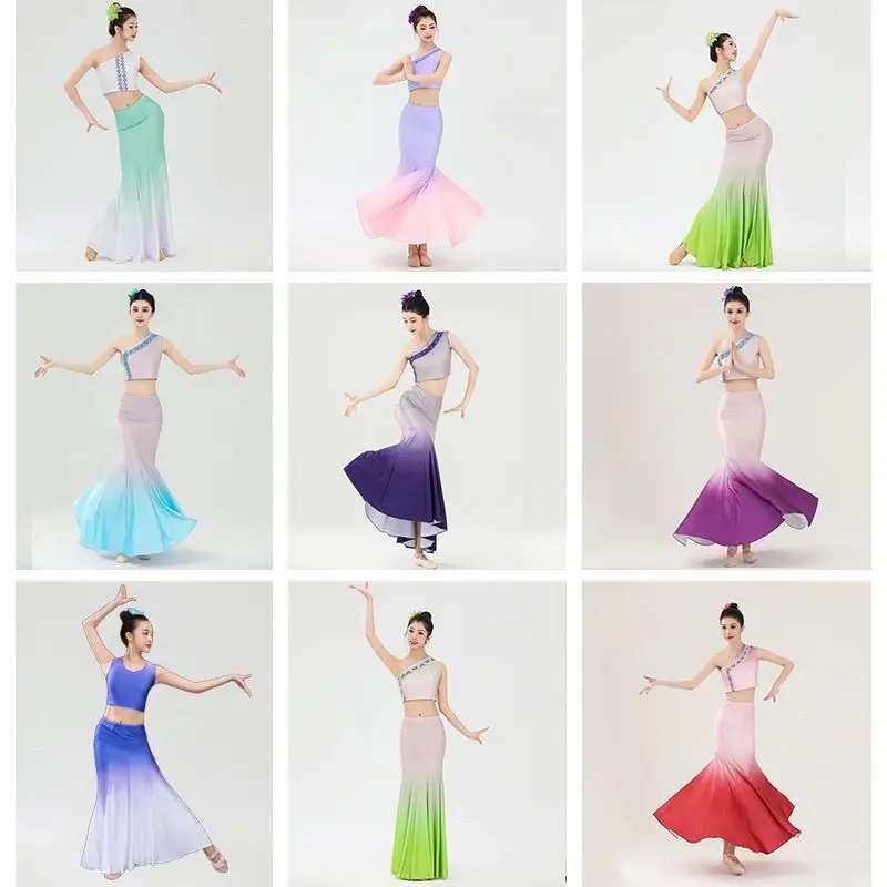 Dai Dance Costumes Female Adult Performance Costumes Practice Dance Clothes Peacock Dance Art Test Wear