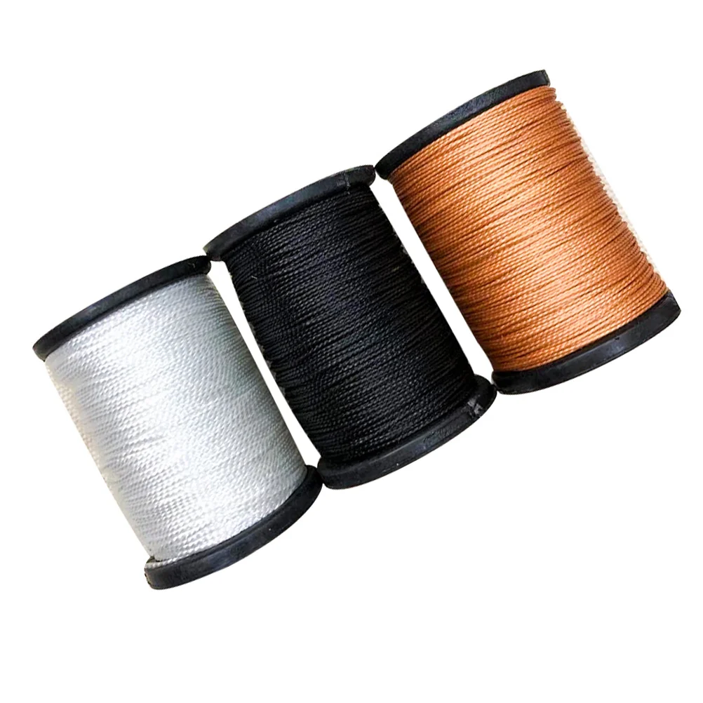 

3 Rolls of Sewing Thread Bookbinding Cord Cobbler Thread Tailoring Line (Black, White, Brown) Cobbler Cord