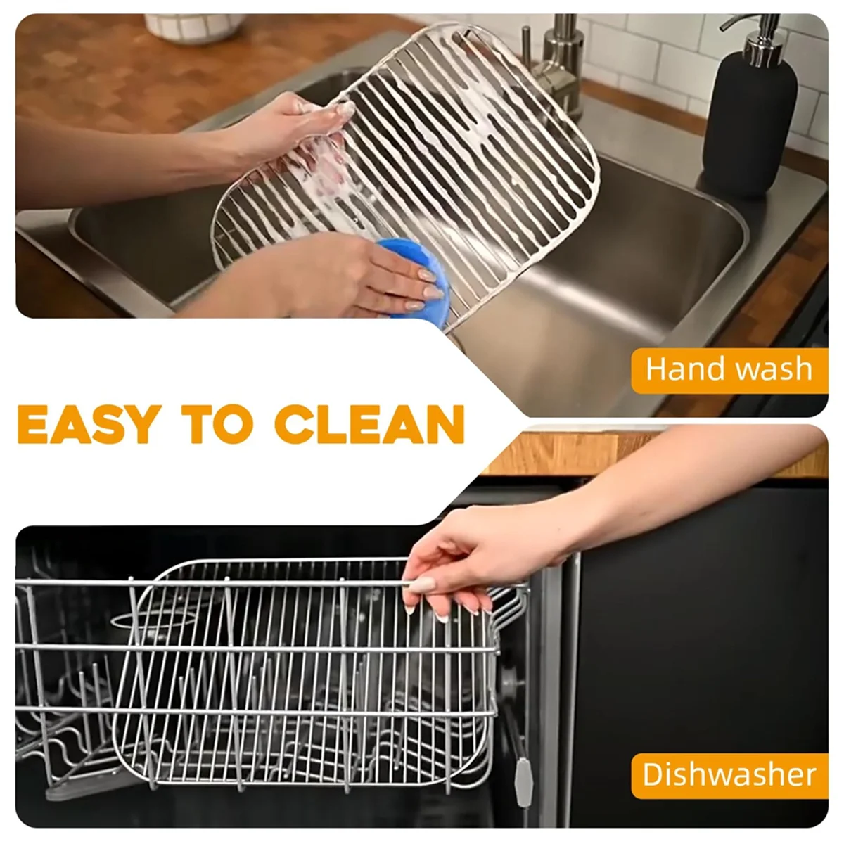 NEW LISTING~Cooking Grate for Woodfire,Grill Hot Air Fryer Grill Grate, Stainless Steel Fryer Grill, Air Fryer Accessories