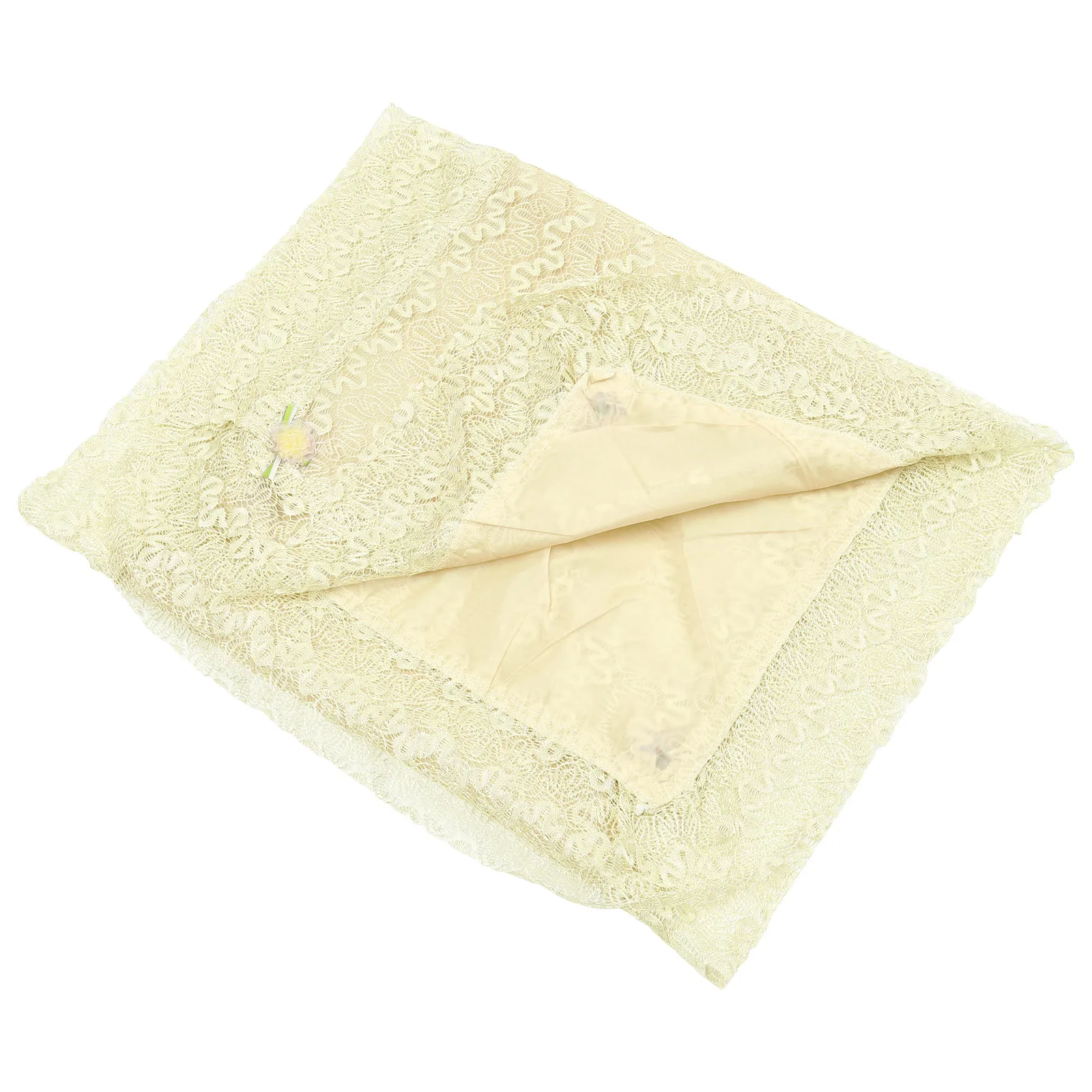 

Guzheng Cover Yellow Lace Hollow Dust Proof Decorative Musical Instrument Protection durable practical flower pattern scratch