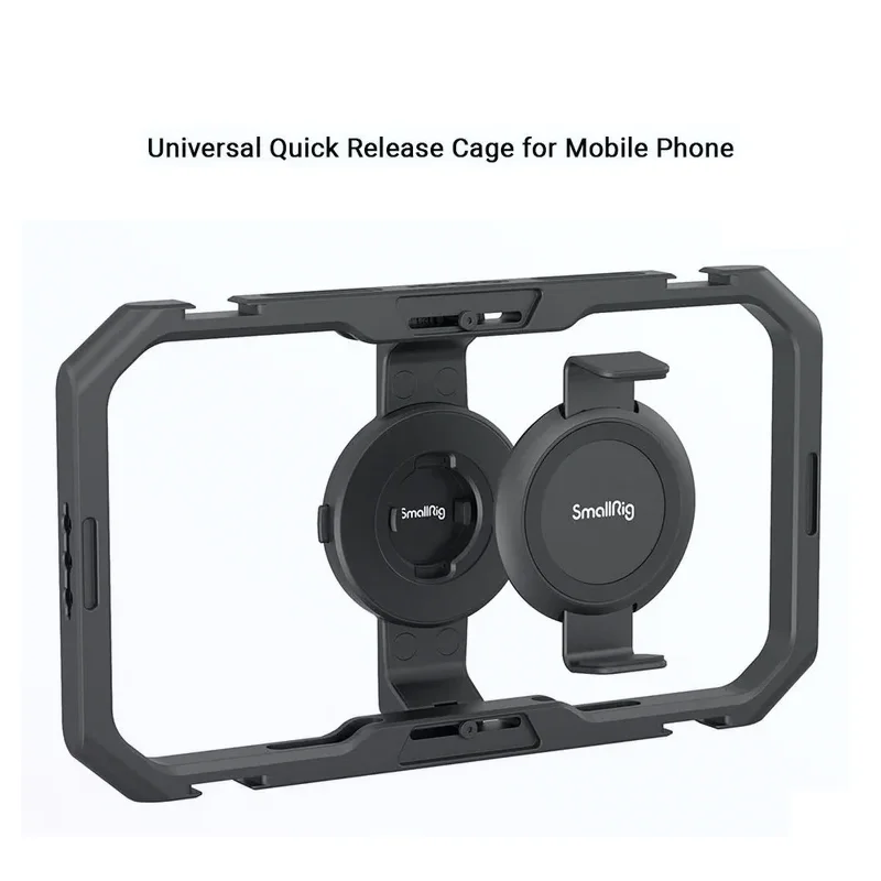 

Универсальная быстросъемная клетка SmallRig для мобильного телефона iPhone 17/16 Pro/17 Pro Max для телефонов Android с холодным башмаком -4299