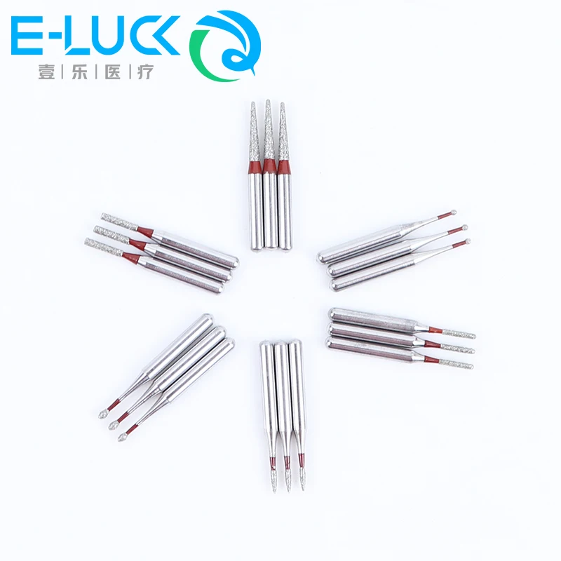 5Pcs E-Luck Dental Diamond Burs ทันตแพทย์ขัดและบดฟันเครื่องมือสำหรับ Handpieces ความเร็วสูง CD Series