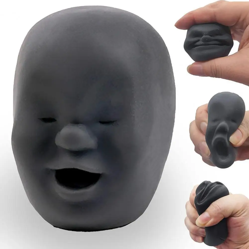 3d Face Toy Realistic Face Stress Relief Toy for Teens Adults Soft Tpr Squeeze Toy for Anxiety Head Pinch Fidget Face Squeeze