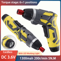 3.6V 5Nm 1300mAh 200rpm Electric Screwdriver Small And Powerful Battery Screwdriver Rechargeable Screw Driver Drill Set