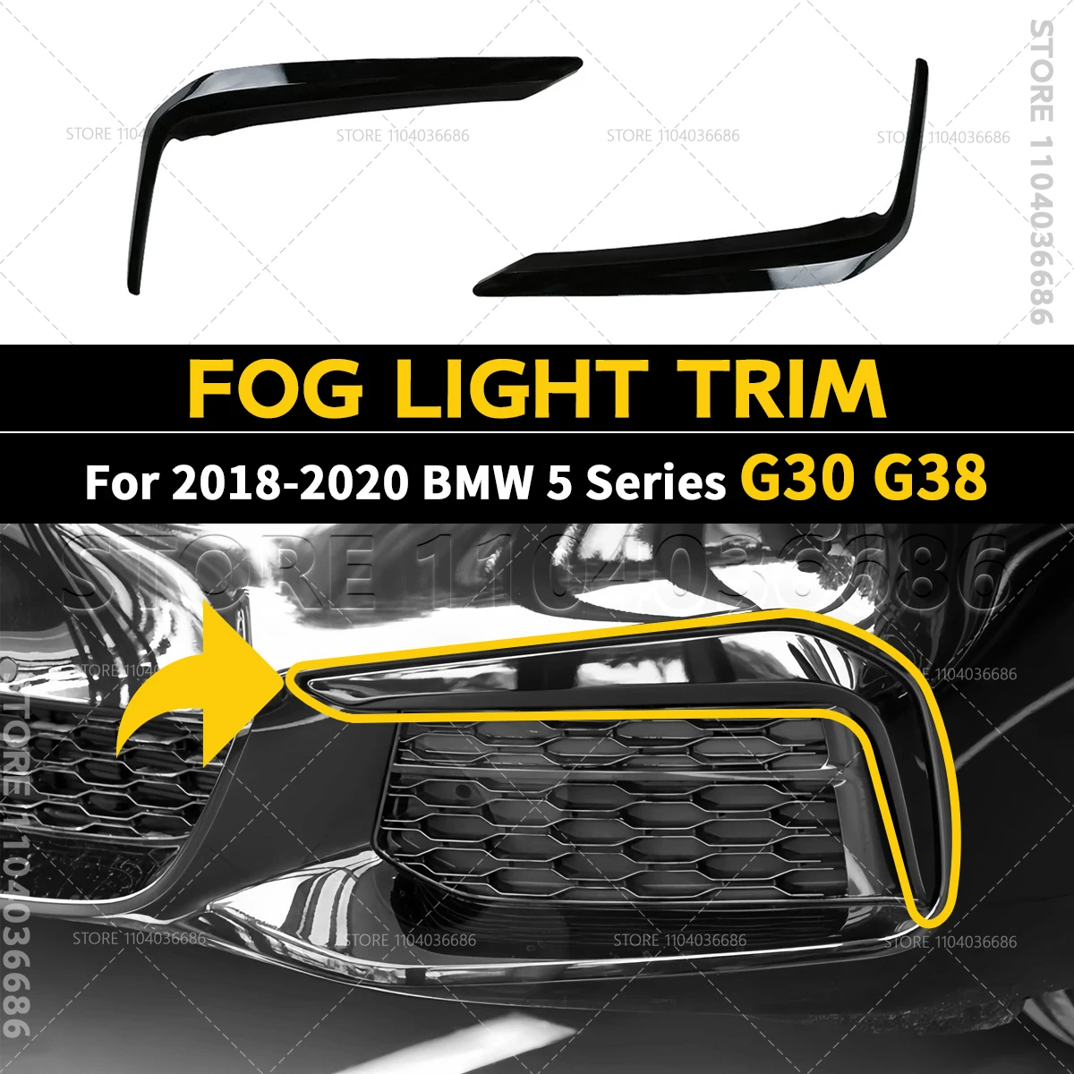

Для 2018-2020 G30 G38 BMW 5 серии M спортивные передние противотуманные фары, накладки на крышку лампы для бровей 51118070541 51118070542