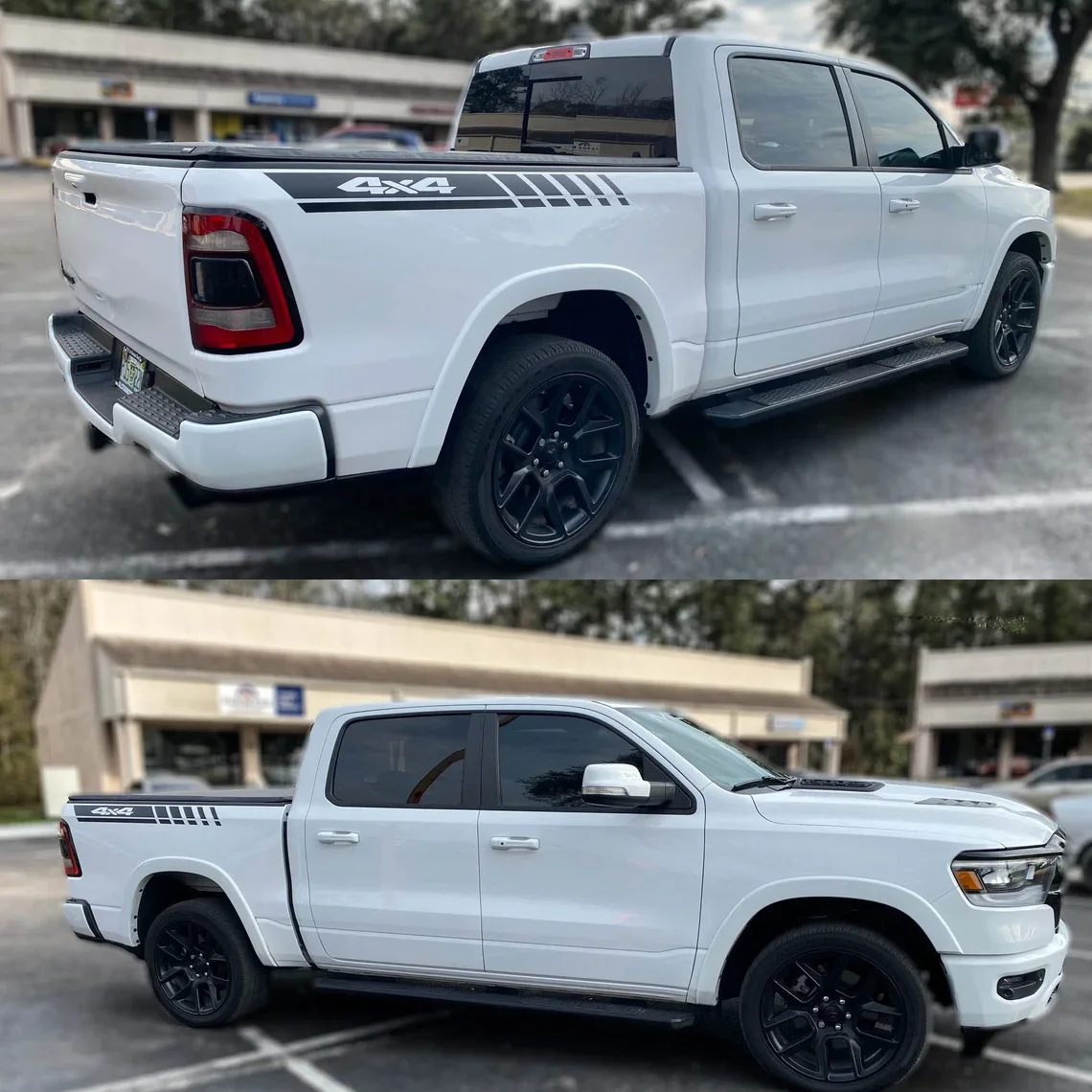 2PCS Side Bed Rail Car Stickers Stripes Vinyl Decals For Dodge Ram 1500 2009-2023 Graphics Stickers Auto Exterior Accessories