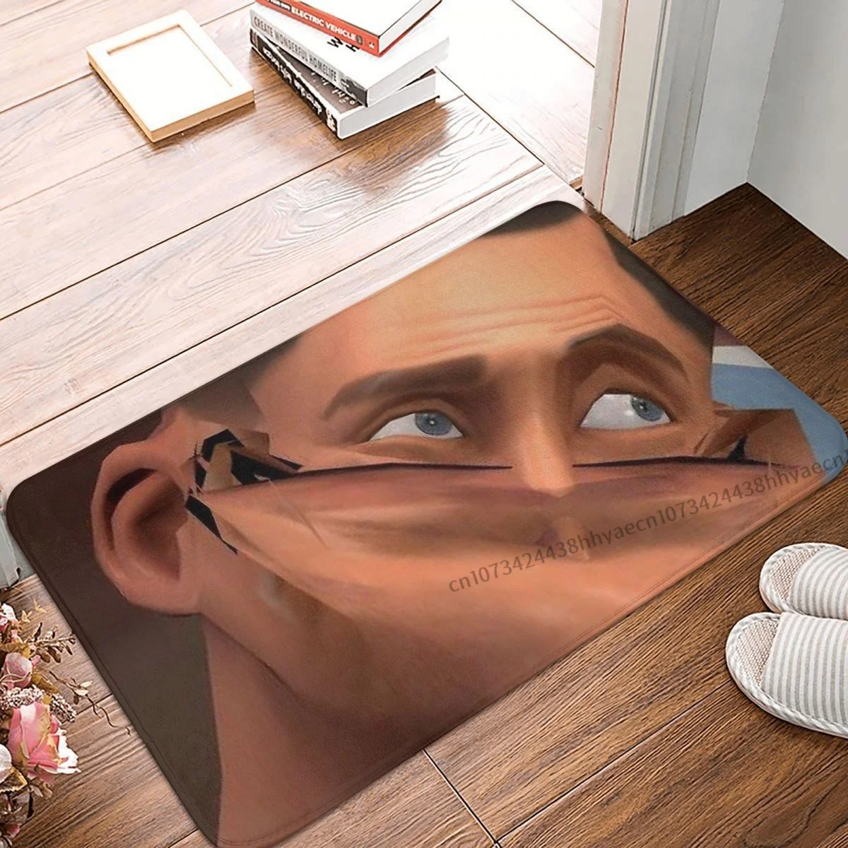 Funny Meme Bathroom Mat Team Fortress 2 TF2 Scout Face Doormat Kitchen Carpet Entrance Door Rug Home Decor